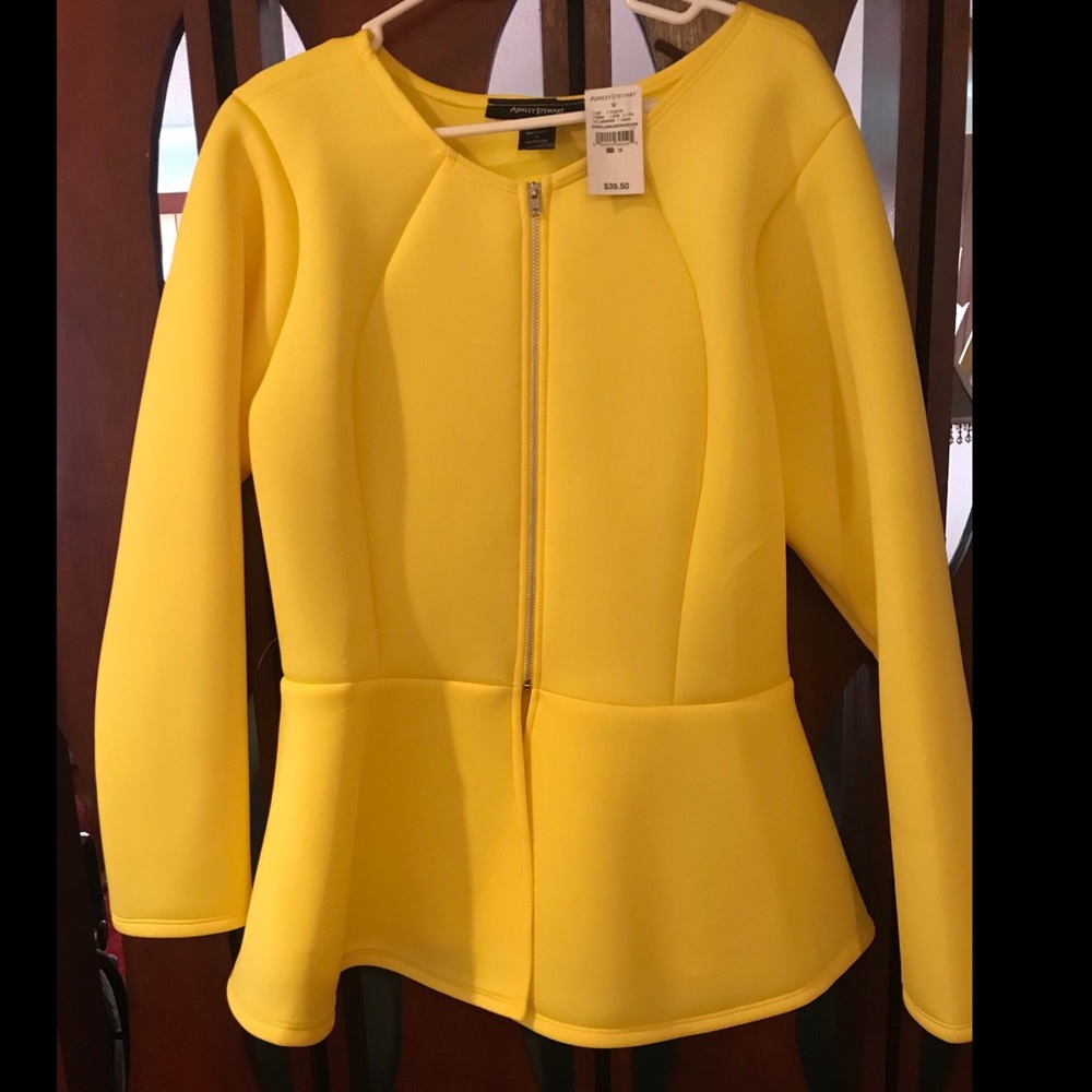 Yellow Peplum Jacket